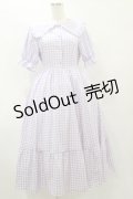 m petit by misako / ギンガムチェックセーラーワンピース S ラベンダー H-25-07-31-069-LO-SK-NS-ZH