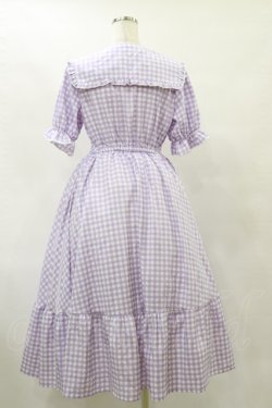 画像2: m petit by misako / ギンガムチェックセーラーワンピース S ラベンダー H-25-07-31-069-LO-SK-NS-ZH