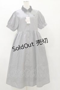m petit by misako / ストライプワンピース M グレー H-25-07-31-071-LO-OP-NS-ZH
