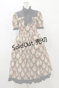 ALICE and the PIRATES / 追憶のオーナメントローズ柄ワンピース Free ブラック H-25-07-31-075-PA-OP-NS-ZH
