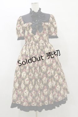 画像1: ALICE and the PIRATES / 追憶のオーナメントローズ柄ワンピース Free ブラック H-25-07-31-075-PA-OP-NS-ZH