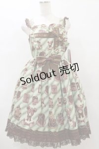 Angelic Pretty / Bear’s Chocolaterieジャンパースカート  ミント H-25-07-31-077-AP-OP-NS-ZH