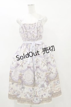 画像1: Enchantlic Enchantilly / すみれのお茶会ティアードジャンパースカート Free 生成り H-25-07-31-079-LO-OP-NS-ZH