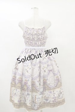 画像2: Enchantlic Enchantilly / すみれのお茶会ティアードジャンパースカート Free 生成り H-25-07-31-079-LO-OP-NS-ZH