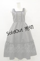 m petit by misako / ストライプジャンパースカート M グレー H-25-07-31-080-LO-OP-NS-ZH