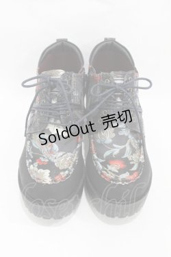 画像1: YOSUKE / 厚底レースアップシューズ 26 黒 H-25-07-31-1001-PU-SH-KB-ZH