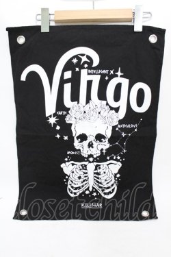 画像1: KILL STAR / VIRGO MINI TAPESTRY  黒 H-25-07-31-1003-SL-ZA-KB-ZH