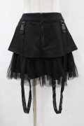 PUNK RAVE / 裾チュールスカート M 黒 H-25-07-31-1037-PU-SK-KB-ZH