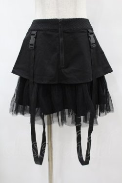 画像1: PUNK RAVE / 裾チュールスカート M 黒 H-25-07-31-1037-PU-SK-KB-ZH