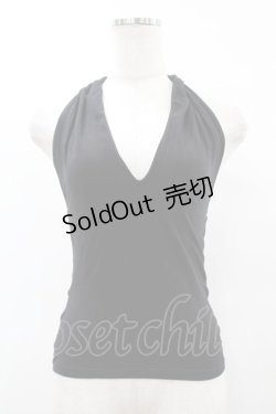 画像1: Jean Paul GAULTIER / ホルターネックキャミソール 40 黒 H-25-07-31-1040-GO-TO-KB-ZH