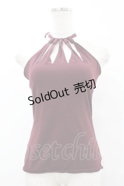 画像1: Jean Paul GAULTIER / ホルターネックキャミソール 40 ワイン H-25-07-31-1041-GO-TO-KB-ZH