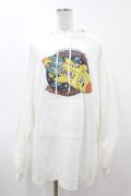Candy Stripper / PEPE'S ROCKET TRIP HOODIE  白 H-25-07-31-1042-PU-TO-KB-ZH