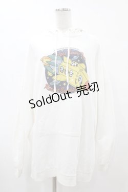 画像1: Candy Stripper / PEPE'S ROCKET TRIP HOODIE  白 H-25-07-31-1042-PU-TO-KB-ZH
