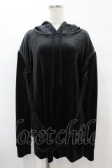 KILL STAR / ZIPベルベットパーカー M 黒 H-25-07-31-1049-SL-TO-KB-ZH