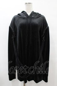 KILL STAR / ZIPベルベットパーカー M 黒 H-25-07-31-1049-SL-TO-KB-ZH
