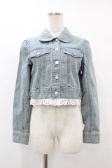 Shirley Temple / レース付デニムジャケット 160 ブルー H-25-07-31-1050-ET-JA-KB-ZH