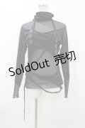 PUNK RAVE / メッシュ切替ハイネックトップス M-L 黒 H-25-07-31-1052-PU-TO-KB-ZH