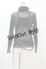 PUNK RAVE / メッシュ切替ハイネックトップス M-L 黒 H-25-07-31-1052-PU-TO-KB-ZH