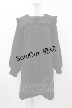 画像1: merry jenny / Aラインセーラーコート  ブラック H-25-07-31-1053-LO-CO-KB-ZH
