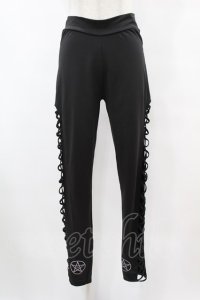 KRY CLOTHING / サイドクロスレギンス  黒 H-25-07-31-1014-EL-PA-KB-ZH