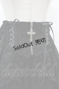 画像4: majoh / CROSS JEWEL LACE UP VEIL PANTS  黒 H-25-07-31-1017-0-PA-KB-ZH