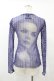画像2: Jean Paul GAULTIER / 英字チェックパワーネットカットソー 40 紺 H-25-07-31-1019-GO-TO-KB-ZH (2)