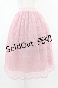Jane Marple / Flower Sheer Lace Tutu Skirt M ピンク H-25-07-31-1024-JM-SK-KB-ZH