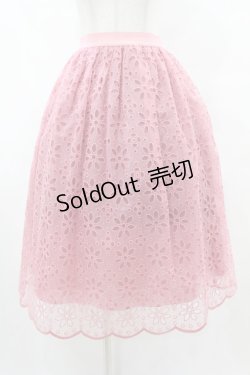 画像1: Jane Marple / Flower Sheer Lace Tutu Skirt M ピンク H-25-07-31-1024-JM-SK-KB-ZH
