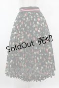 Jane Marple / Fortune Garden Flare Pleats Skirt M ブラック H-25-07-31-1025-JM-SK-KB-ZH