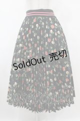 Jane Marple / Fortune Garden Flare Pleats Skirt M ブラック H-25-07-31-1025-JM-SK-KB-ZH