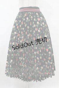 Jane Marple / Fortune Garden Flare Pleats Skirt M ブラック H-25-07-31-1025-JM-SK-KB-ZH