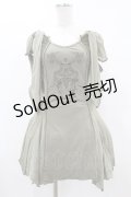 Ozz Croce / シアー袖付きキャミソールワンピース  カーキ H-25-07-31-1033-OO-OP-KB-ZH