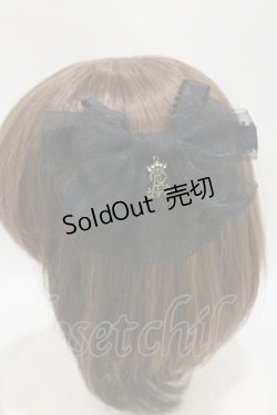 画像1: ALICE and the PIRATES / シアーリボンクリップ  ブラック H-25-07-31-012-PA-AC-NS-ZH