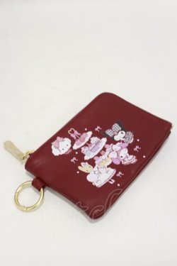 画像1: m petit by misako / サンリオキャラクターズコラボ ポーチ付きエコトート  レッド H-25-07-31-019-LO-ZA-NS-ZH