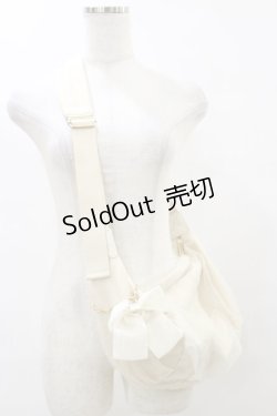 画像1: m petit by misako / リボン付きボディバッグ  アイボリー H-25-07-31-024-LO-BG-NS-ZH