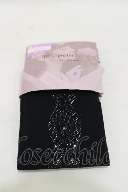 画像1: m petit by misako / AMブブンレースアミタイツ  ブラック H-25-07-31-028-LO-ZA-NS-ZH
