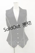 ALICE and the PIRATES / モノクロームベスト Mens ブラック H-25-07-31-032-PA-TO-NS-ZH