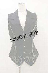ALICE and the PIRATES / モノクロームベスト Mens ブラック H-25-07-31-032-PA-TO-NS-ZH