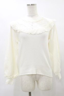画像1: mille fille closet by LODISPOTTO / Retro Sweetハイネックニット M オフ H-25-07-31-040-LO-TO-NS-ZH