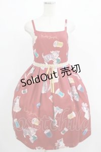 Emily Temple cute / BOBBIN Kittyキャミソールワンピース  レッド H-25-08-01-001-ET-OP-KB-ZH