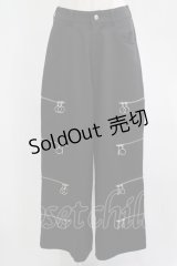 LISTEN FLAVOR / ZIPパンツ  ブラック H-25-08-01-035-PU-PA-KB-ZH