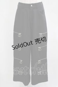LISTEN FLAVOR / ZIPパンツ  ブラック H-25-08-01-035-PU-PA-KB-ZH