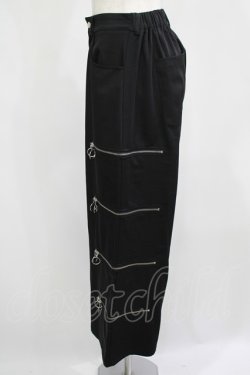 画像2: LISTEN FLAVOR / ZIPパンツ  ブラック H-25-08-01-035-PU-PA-KB-ZH