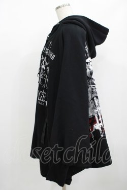 画像2: SEX POT ReVeNGe / ポンチョZIPパーカー  黒 H-25-08-01-037-SP-TO-KB-ZH