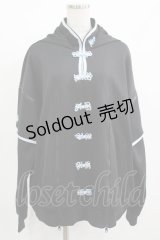 NieR Clothing / 5WAY SIDE LINE CHINA DESIGN PULLOVER F 黒×サックス H-25-08-01-038-PU-TO-KB-ZH