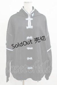 NieR Clothing / 5WAY SIDE LINE CHINA DESIGN PULLOVER F 黒×サックス H-25-08-01-038-PU-TO-KB-ZH