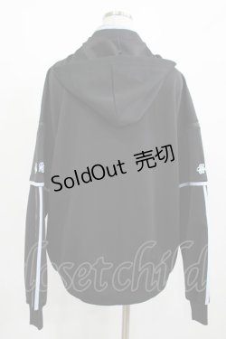 画像3: NieR Clothing / 5WAY SIDE LINE CHINA DESIGN PULLOVER F 黒×サックス H-25-08-01-038-PU-TO-KB-ZH