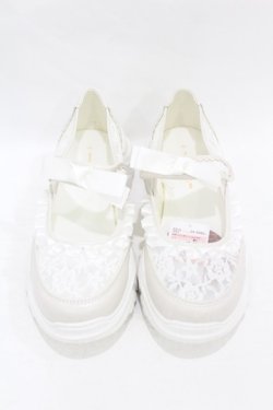 画像1: m petit by misako / AMコウリボンフリルSNK LL オフ H-25-08-01-1001-LO-SH-NS-ZH