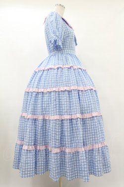 画像3: Lolime by mellfy memory / Bubble Gum ギンガムチェックワンピース M BLUE H-25-08-01-1043-0-OP-NS-ZH