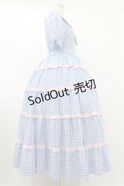 画像3: Lolime by mellfy memory / Bubble Gum ギンガムチェックワンピース M BLUE H-25-08-01-1043-0-OP-NS-ZH